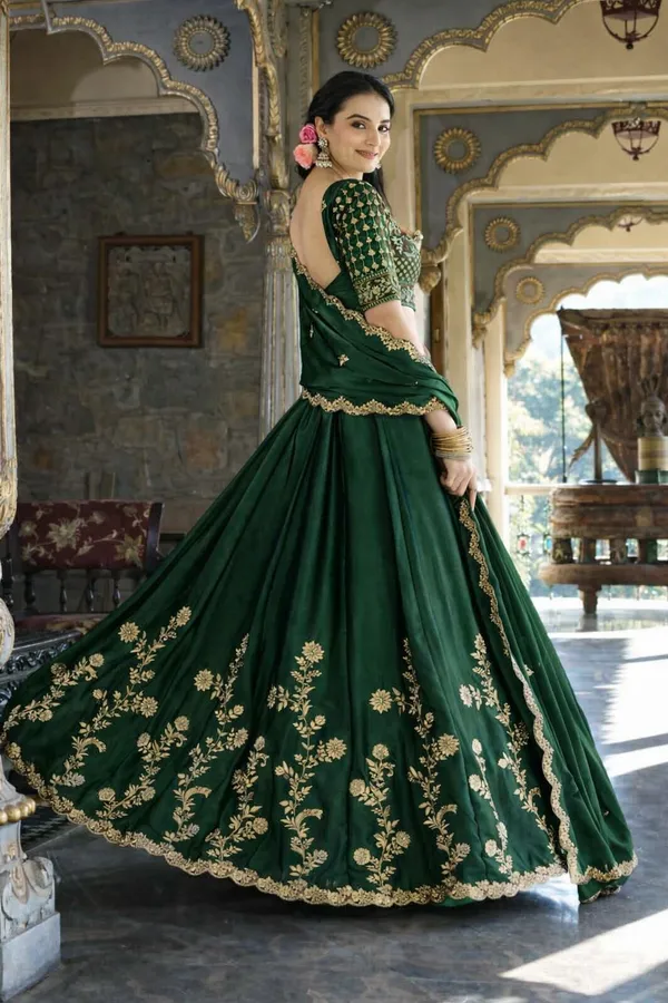 Green_Vichitra_Silk_Premium_Lehenga_Choli_Set_For_Women