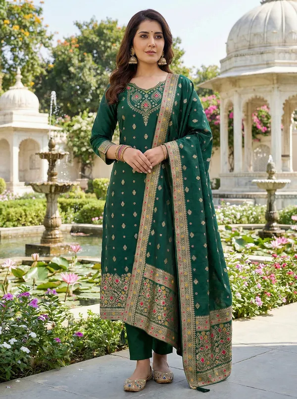 Green_Art_Silk_Premium_Kurta_Set_For_Women