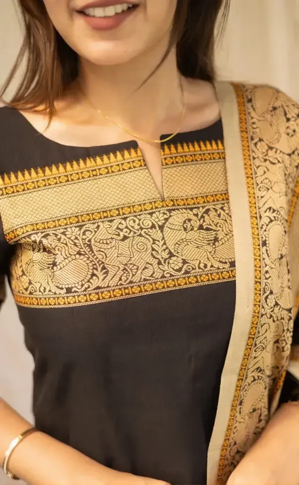 Black_Kanchi_Cotton_Premium_Kurta_For_Women