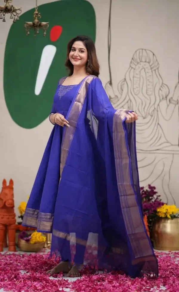 Blue_Kanchi_Cotton_Premium_Anarkali_Kurta_Set_For_Women