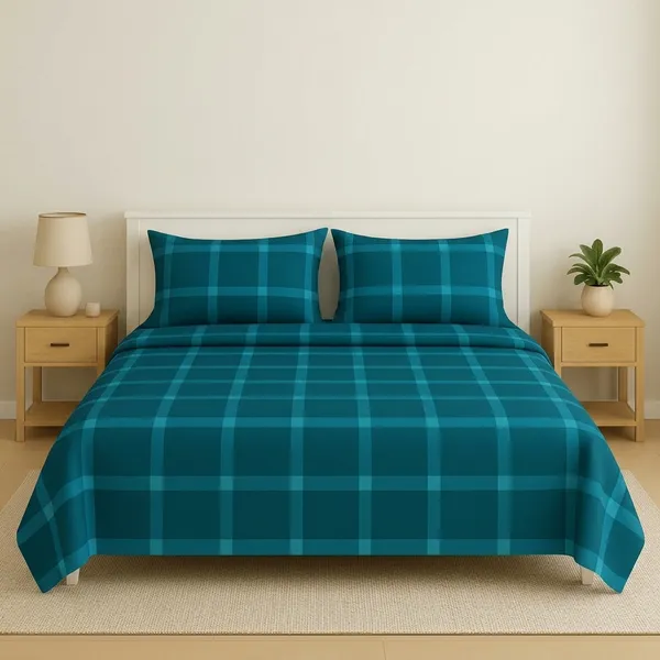 Multicolor_Cotton_Bedsheet_With_Pillow_Cover_For_Home