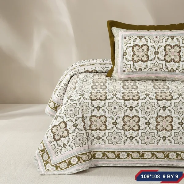 Multicolor_Cotton_Bedsheet_With_Pillow_Cover_For_Home