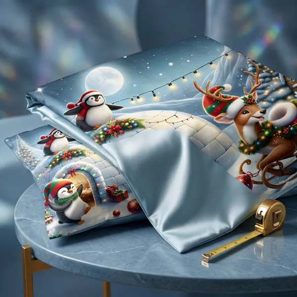 Multicolor_Glace_Cotton_Bedsheet_With_Pillow_Cover_For_Home