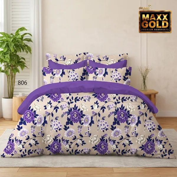 Multicolor_Cotton_Bedsheet_With_Pillow_Cover_For_Home