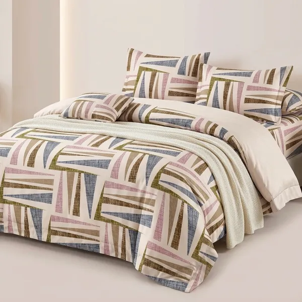 Multicolor_Cotton_Bedsheet_With_Pillow_Cover_For_Home