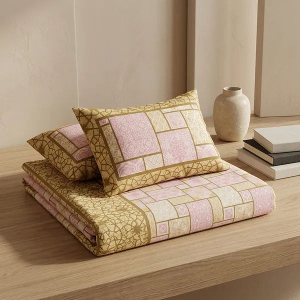 Multicolor_Cotton_Bedsheet_With_Pillow_Cover_For_Home