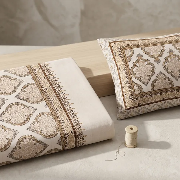 Multicolor_Cotton_Bedsheet_With_Pillow_Cover_For_Home
