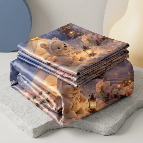 Multicolor_Glace_Cotton_Bedsheet_With_Pillow_Cover_For_Home