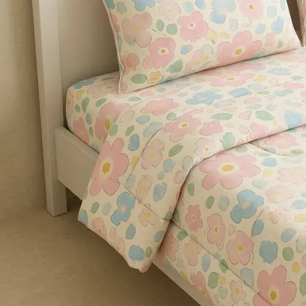Multicolor_Cotton_Bedsheet_With_Pillow_Cover_For_Home