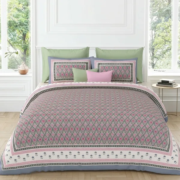 Multicolor_Cotton_Bedsheet_With_Pillow_Cover_For_Home