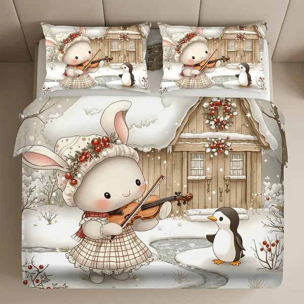 Multicolor_Glace_Cotton_Bedsheet_With_Pillow_Cover_For_Home
