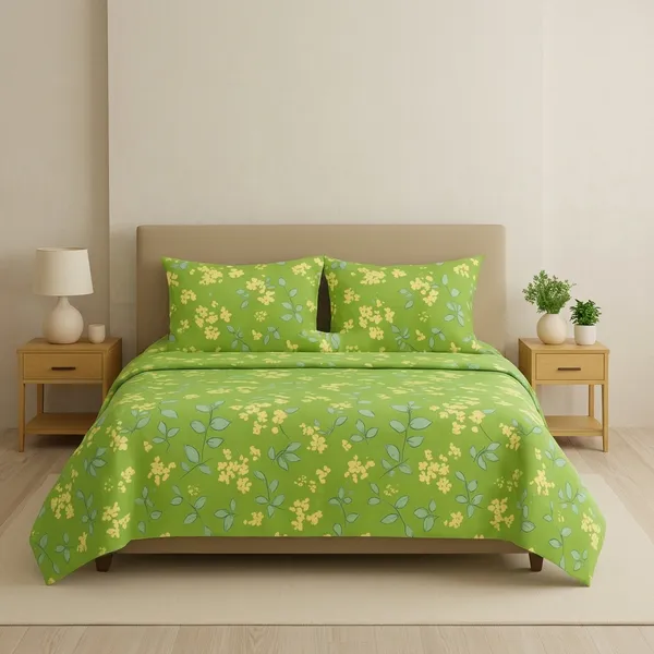 Multicolor_Cotton_Bedsheet_With_Pillow_Cover_For_Home