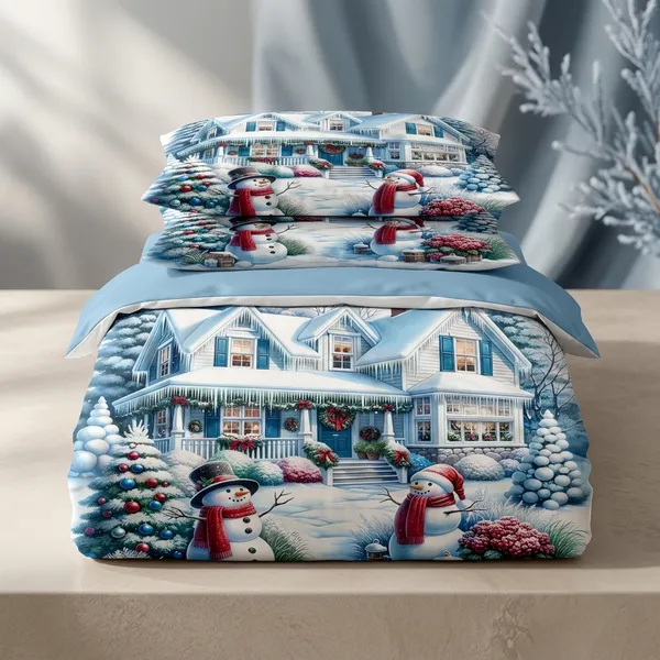 Multicolor_Glace_Cotton_Bedsheet_With_Pillow_Cover_For_Home
