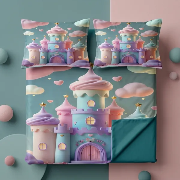 Multicolor_Glace_Cotton_Bedsheet_With_Pillow_Cover_For_Home