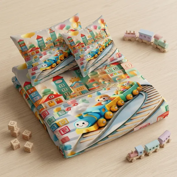 Multicolor_Cotton_Bedsheet_With_Pillow_Cover_For_Home