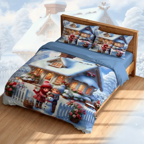 Multicolor_Glace_Cotton_Bedsheet_With_Pillow_Cover_For_Home