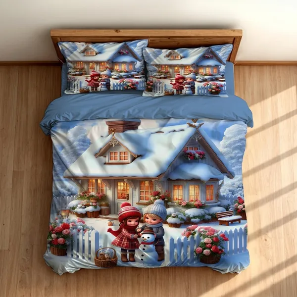 Multicolor_Glace_Cotton_Bedsheet_With_Pillow_Cover_For_Home