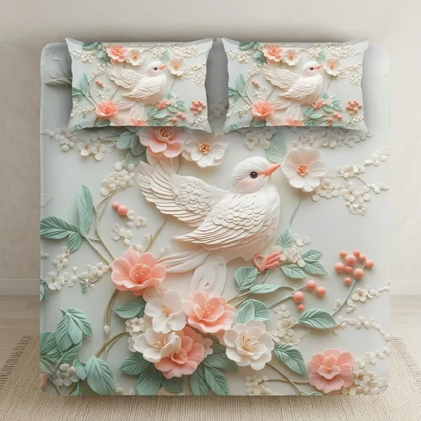 Multicolor_Glace_Cotton_Bedsheet_With_Pillow_Cover_For_Home