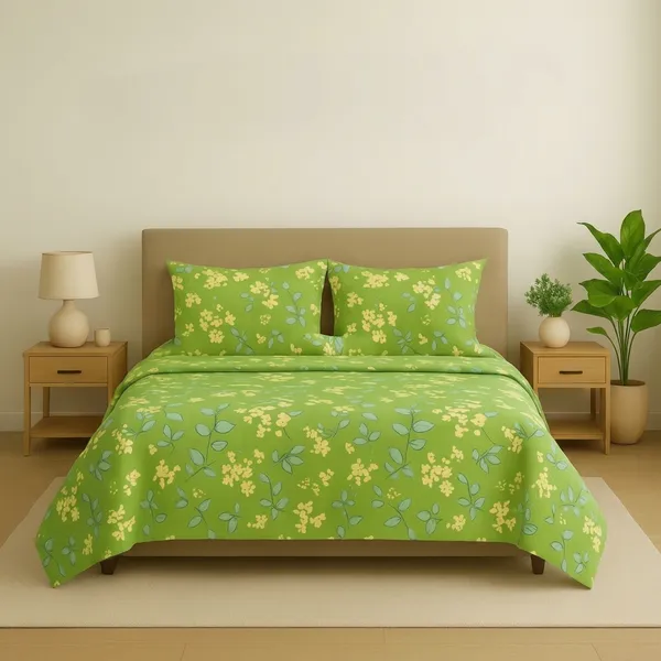 Multicolor_Cotton_Bedsheet_With_Pillow_Cover_For_Home