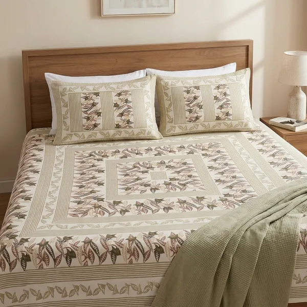 Multicolor_Cotton_Bedsheet_With_Pillow_Cover_For_Home