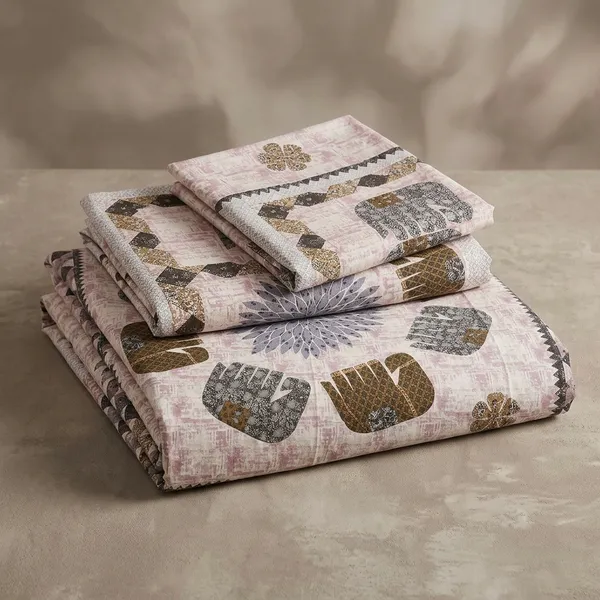 Multicolor_Cotton_Bedsheet_With_Pillow_Cover_For_Home
