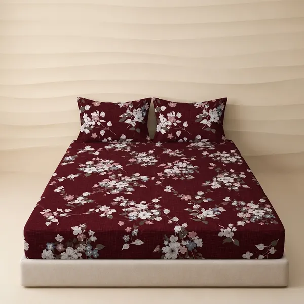 Multicolor_Cotton_Bedsheet_With_Pillow_Cover_For_Home