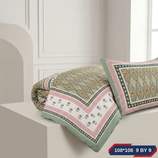 Multicolor_Cotton_Bedsheet_With_Pillow_Cover_For_Home