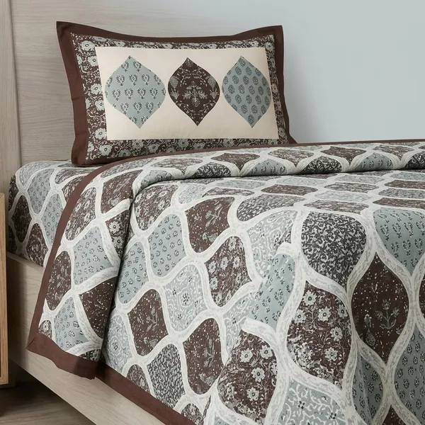 Multicolor_Cotton_Bedsheet_With_Pillow_Cover_For_Home