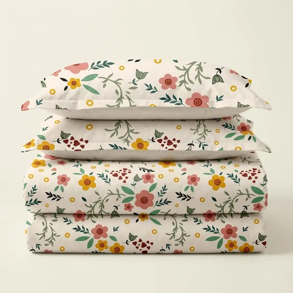 Multicolor_Cotton_Bedsheet_With_Pillow_Cover_For_Home