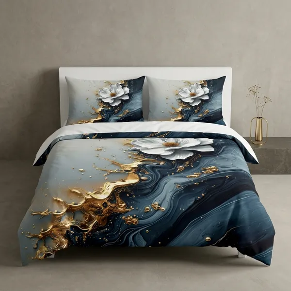 Multicolor_Glace_Cotton_Bedsheet_With_Pillow_Cover_For_Home
