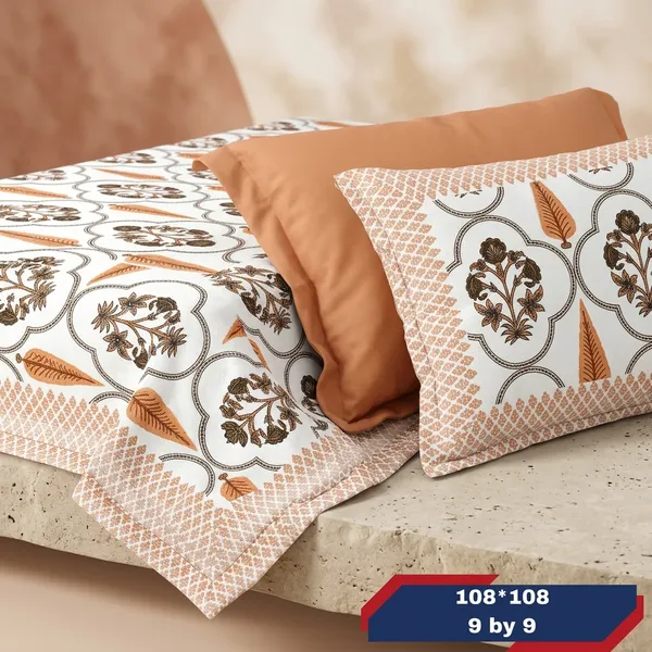 Multicolor_Cotton_Bedsheet_With_Pillow_Cover_For_Home