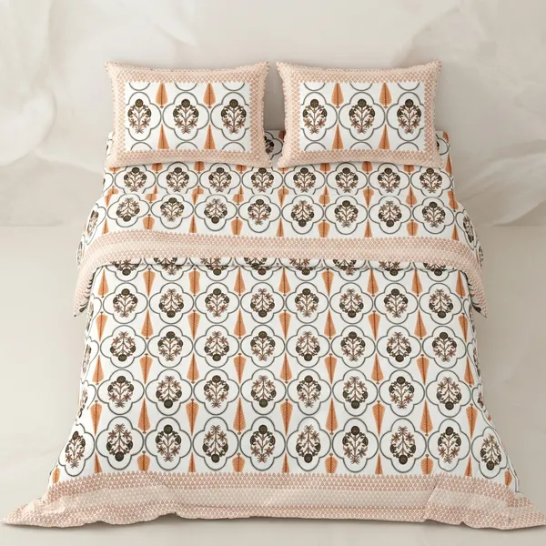 Multicolor_Cotton_Bedsheet_With_Pillow_Cover_For_Home