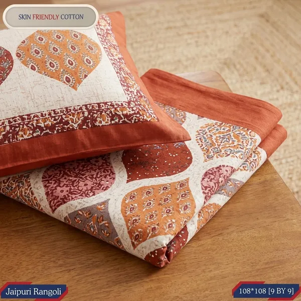 Multicolor_Cotton_Bedsheet_With_Pillow_Cover_For_Home
