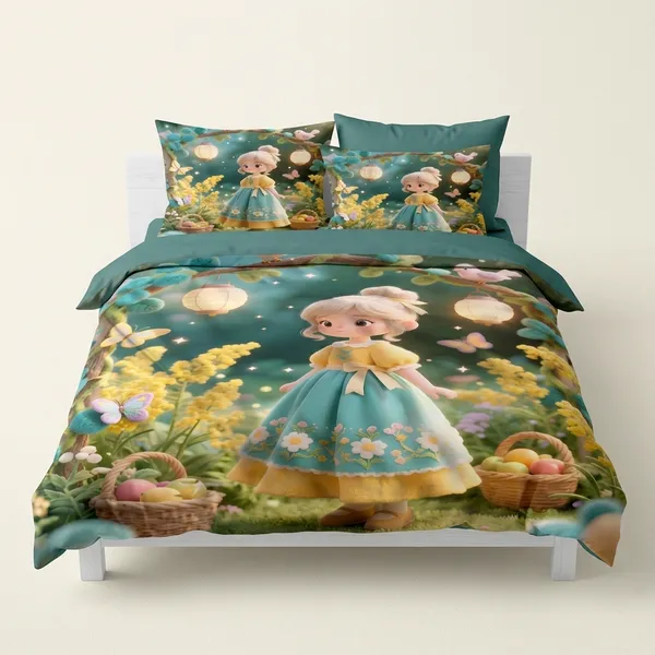 Multicolor_Glace_Cotton_Bedsheet_With_Pillow_Cover_For_Home