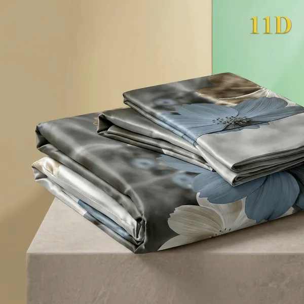 Multicolor_Glace_Cotton_Bedsheet_With_Pillow_Cover_For_Home