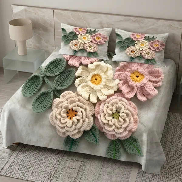 Multicolor_Glace_Cotton_Bedsheet_With_Pillow_Cover_For_Home