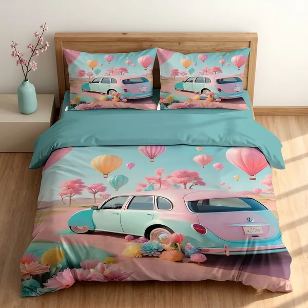 Multicolor_Glace_Cotton_Bedsheet_With_Pillow_Cover_For_Home