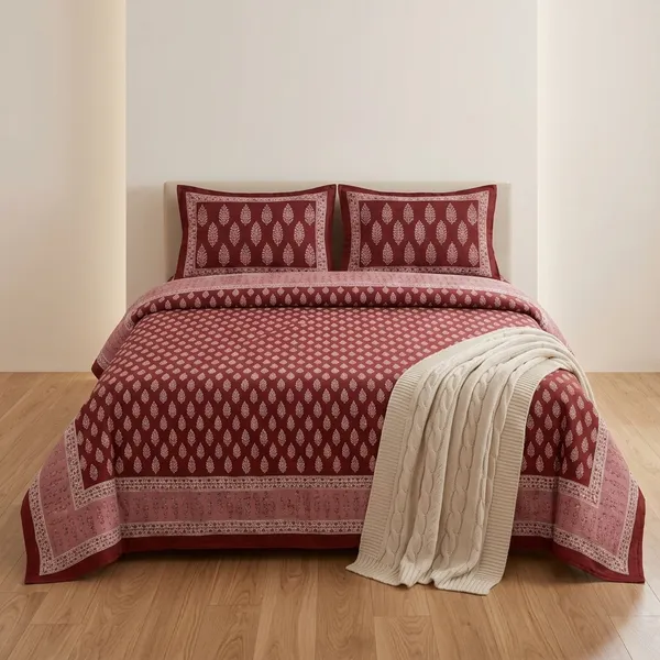 Multicolor_Cotton_Bedsheet_With_Pillow_Cover_For_Home