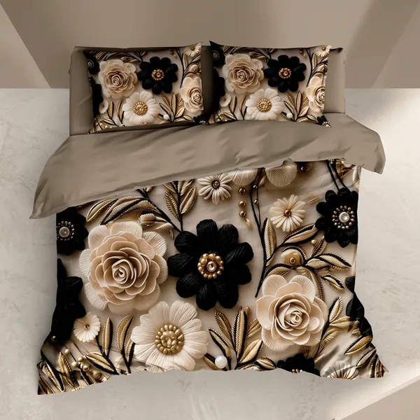 Multicolor_Glace_Cotton_Bedsheet_With_Pillow_Cover_For_Home