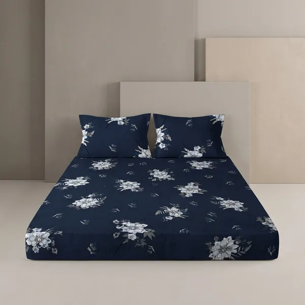 Multicolor_Cotton_Bedsheet_With_Pillow_Cover_For_Home