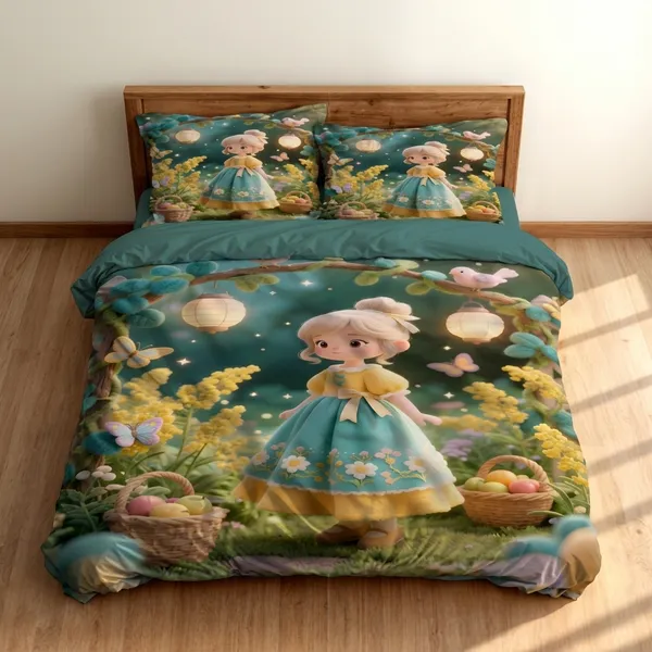 Multicolor_Glace_Cotton_Bedsheet_With_Pillow_Cover_For_Home