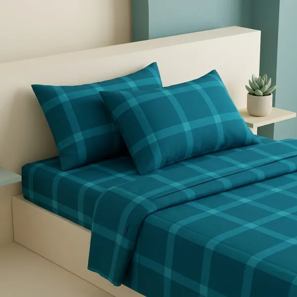 Multicolor_Cotton_Bedsheet_With_Pillow_Cover_For_Home