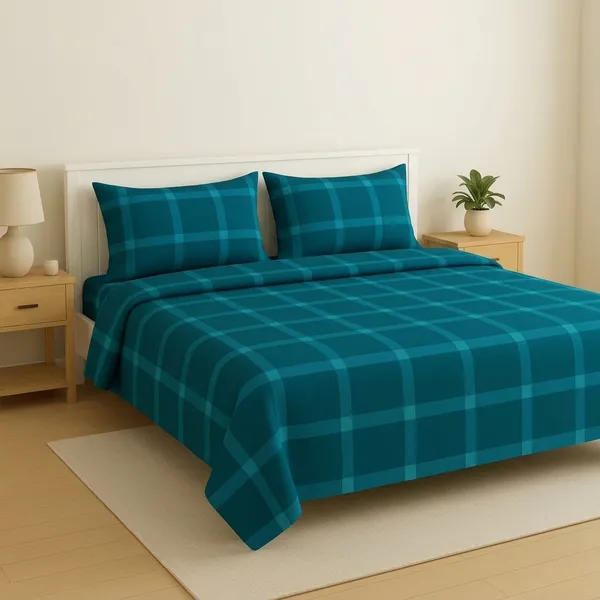 Multicolor_Cotton_Bedsheet_With_Pillow_Cover_For_Home