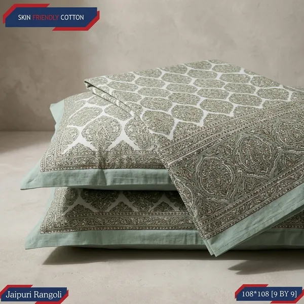 Multicolor_Cotton_Bedsheet_With_Pillow_Cover_For_Home