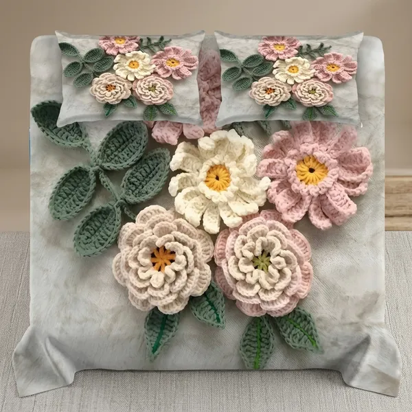 Multicolor_Cotton_Bedsheet_With_Pillow_Cover_For_Home