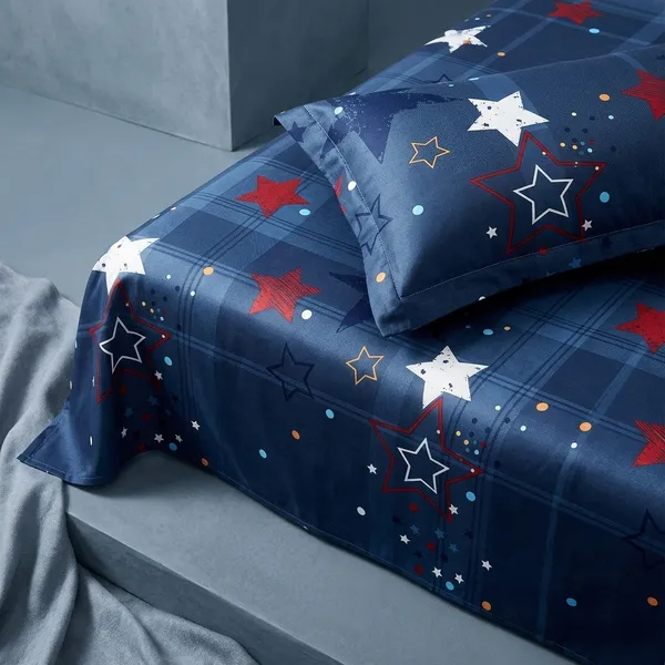 Multicolor_Glace_Cotton_Bedsheet_With_Pillow_Cover_For_Home