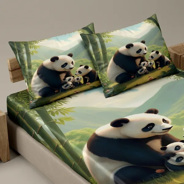 Multicolor_Glace_Cotton_Bedsheet_With_Pillow_Cover_For_Home