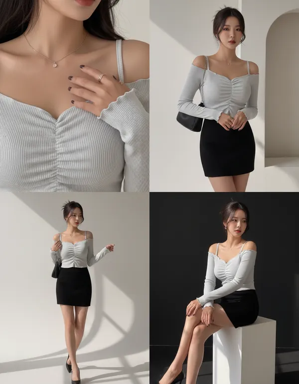 Grey_Cotton_Rib_Knit_Fitted_Off-Shoulder_Top_For_Women