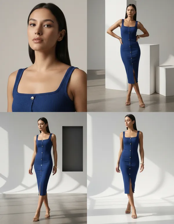 Royal_Blue_Cotton_Rib_Knit_Sleeveless_Midi_Dress_For_Women