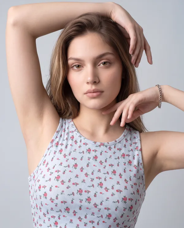 red_and_pink_floral_printed_Ribbed_crop_tank_top